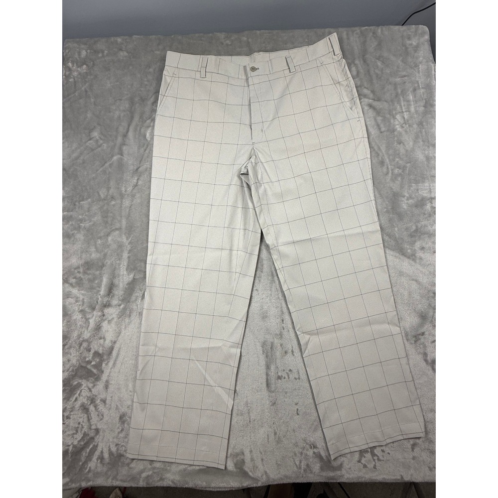 Nike Golf Men's Dri-FIT Tour Performance Windowpane Plaid Pants Size 36x30 Gray